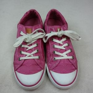 pink coach tennis shoes